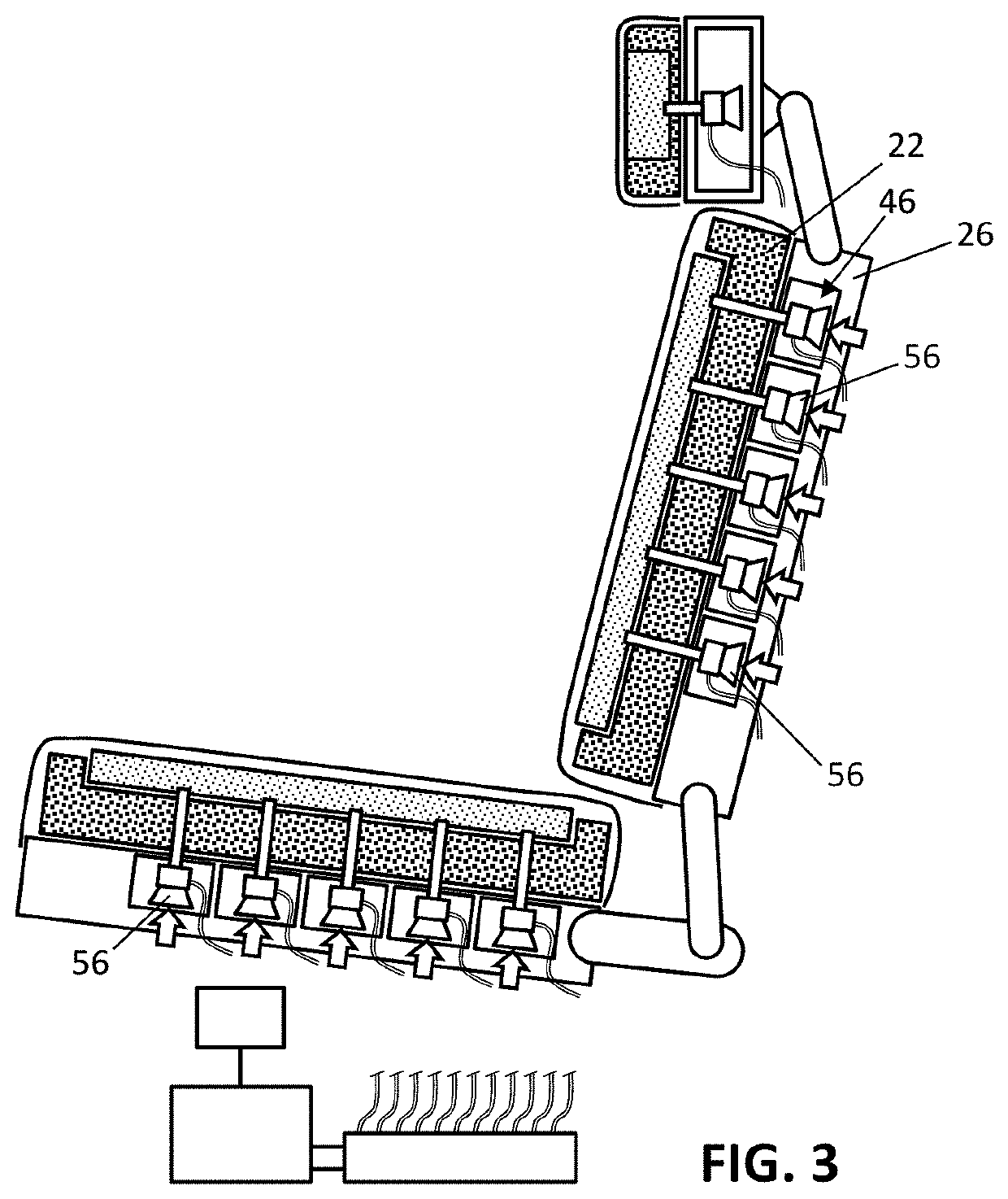 Seat assembly with ventilation system utilizing venturi effect to multiply air flow