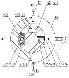 Diesel engine frame air cylinder hole boring device