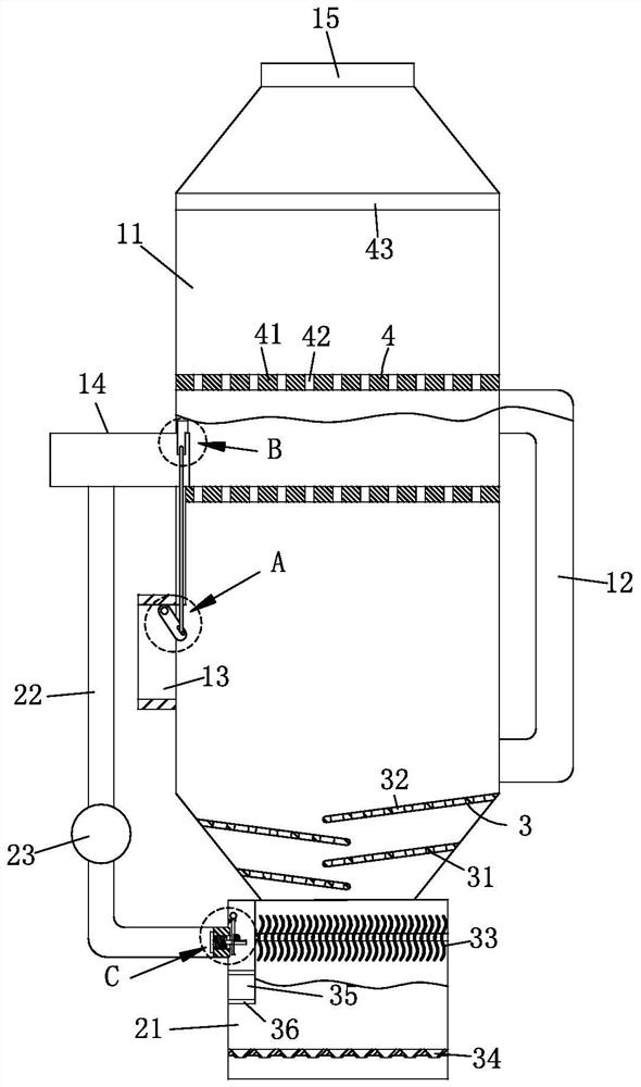 Spraying foam desulfurization dust remover