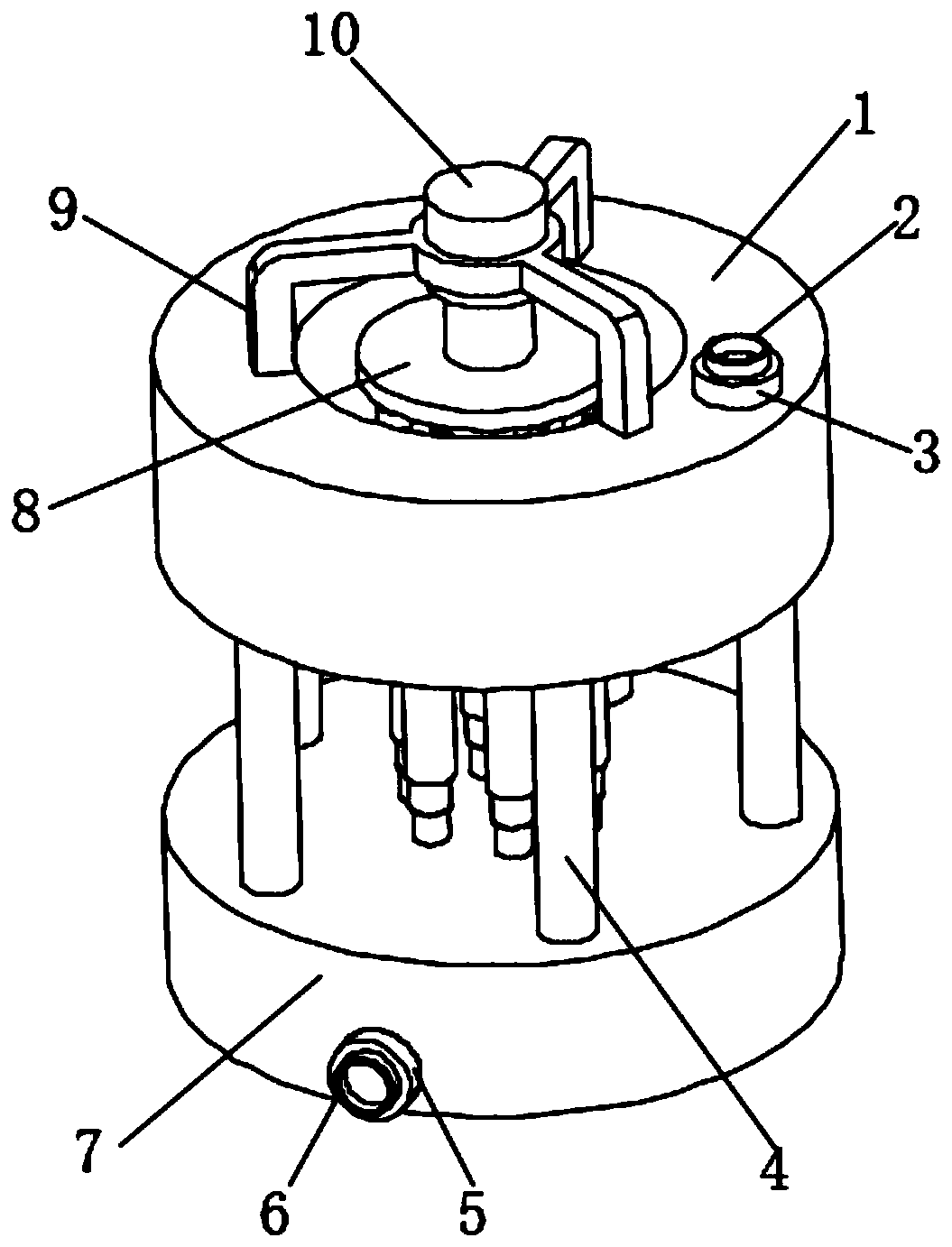 Multi-pipeline filter pressing type sewage treatment all-in-one machine