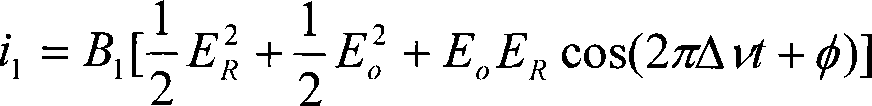 Photoelectric heterodyne detection circuit