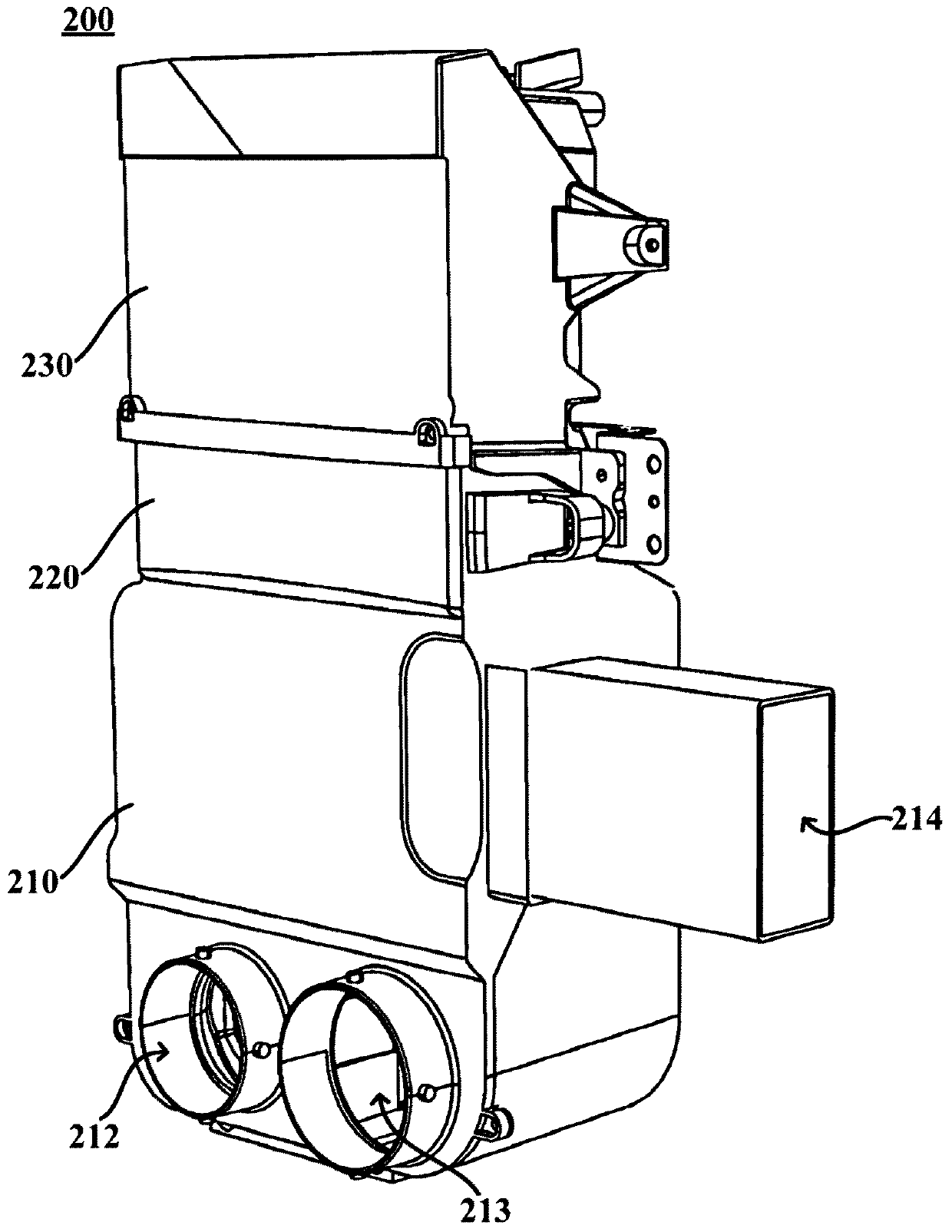 Air conditioner indoor unit with fresh air assembly