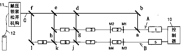 Six-wavelength on-site physical evidence laser detector