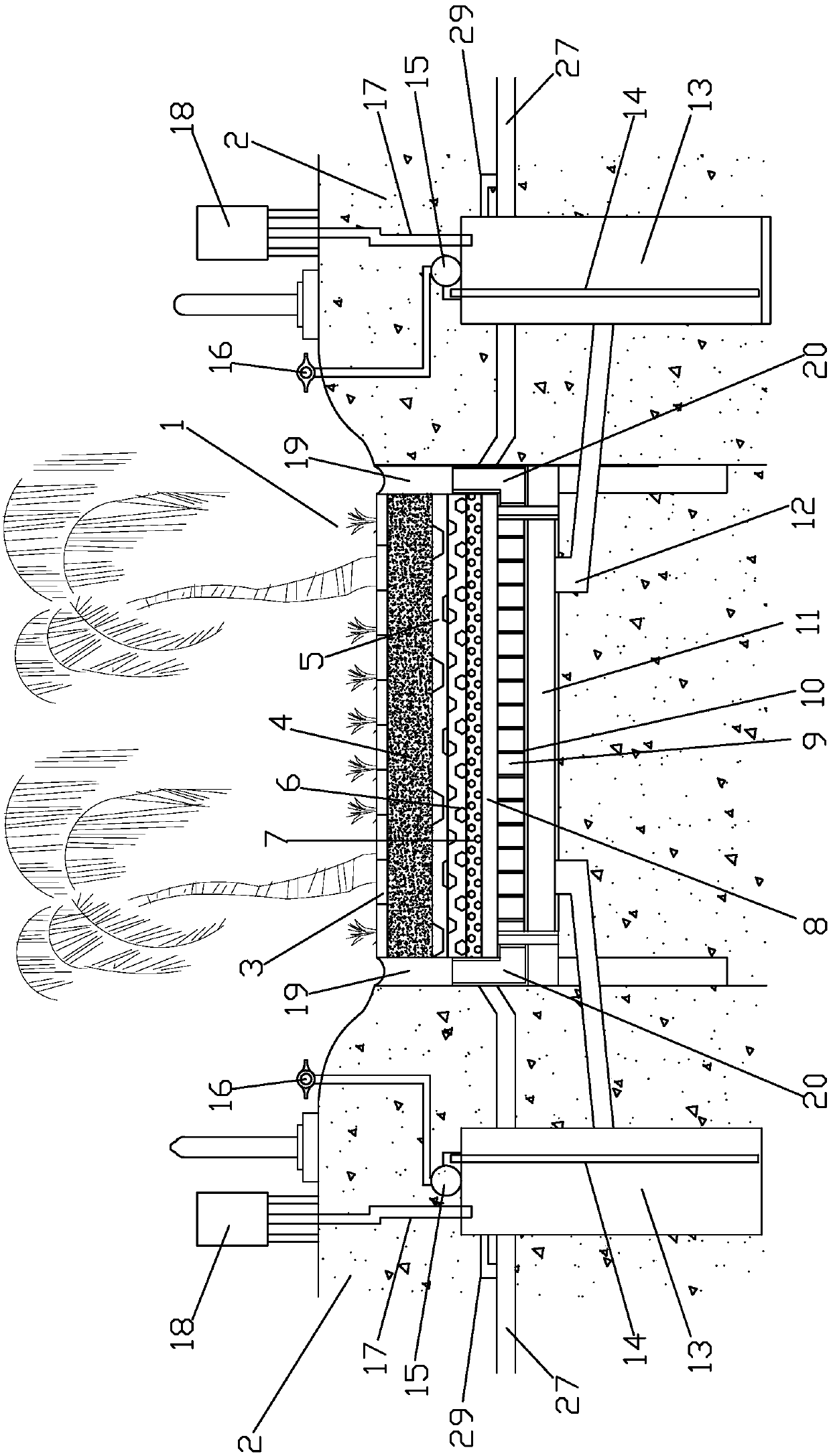 Integrated stormwater system for sponge city and its construction method