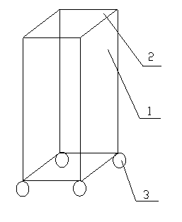 Plastic dustbin with idler wheels