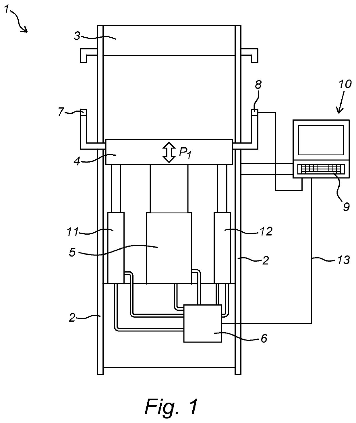 Press, actuator set and method for encapsulating electronic components with at least two individual controllable actuators