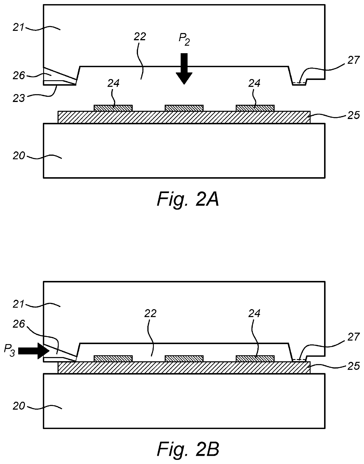 Press, actuator set and method for encapsulating electronic components with at least two individual controllable actuators