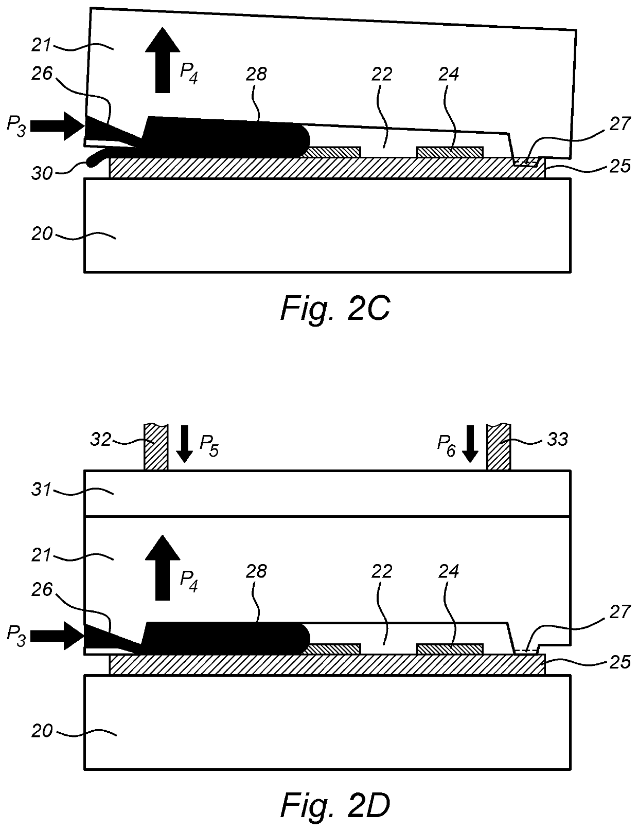 Press, actuator set and method for encapsulating electronic components with at least two individual controllable actuators