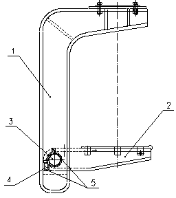 Hook head of steel hooking machine