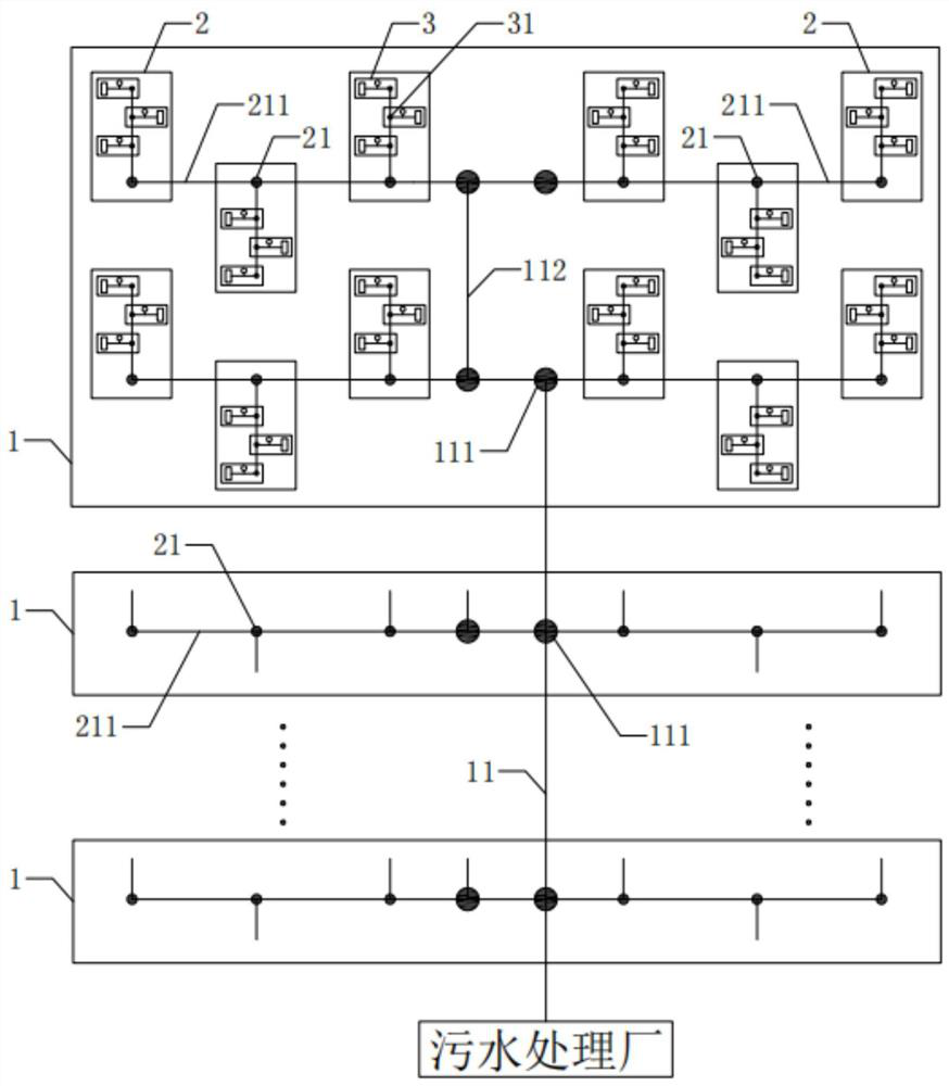 Node double-index-based rain sewage collection pipe network inspection system and method thereof