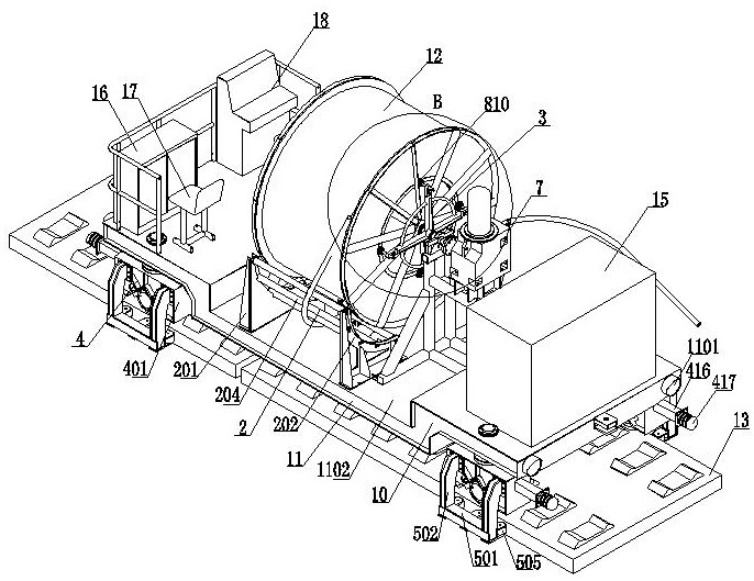 Two-way cable laying operation vehicle for highway