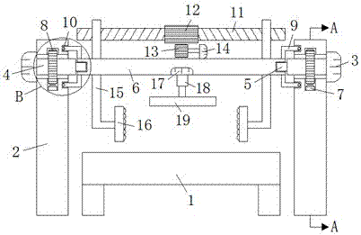 Positioning clamping mechanism in seat cushion sponge production line