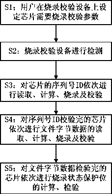 Chip burning checking method