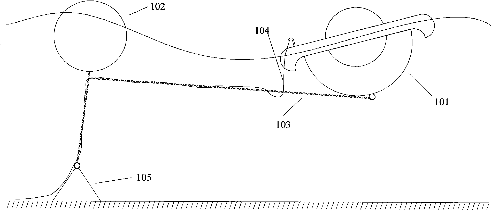 Simple pendulum type wave energy power generating system