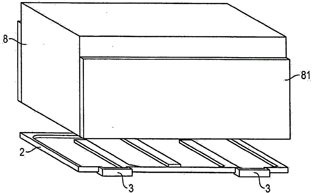 Cooling device, particularly for battery modules, and vehicle comprising such a cooling device