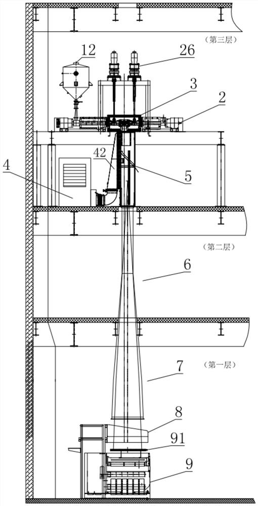 Spinning equipment for producing composite conductive fiber POY