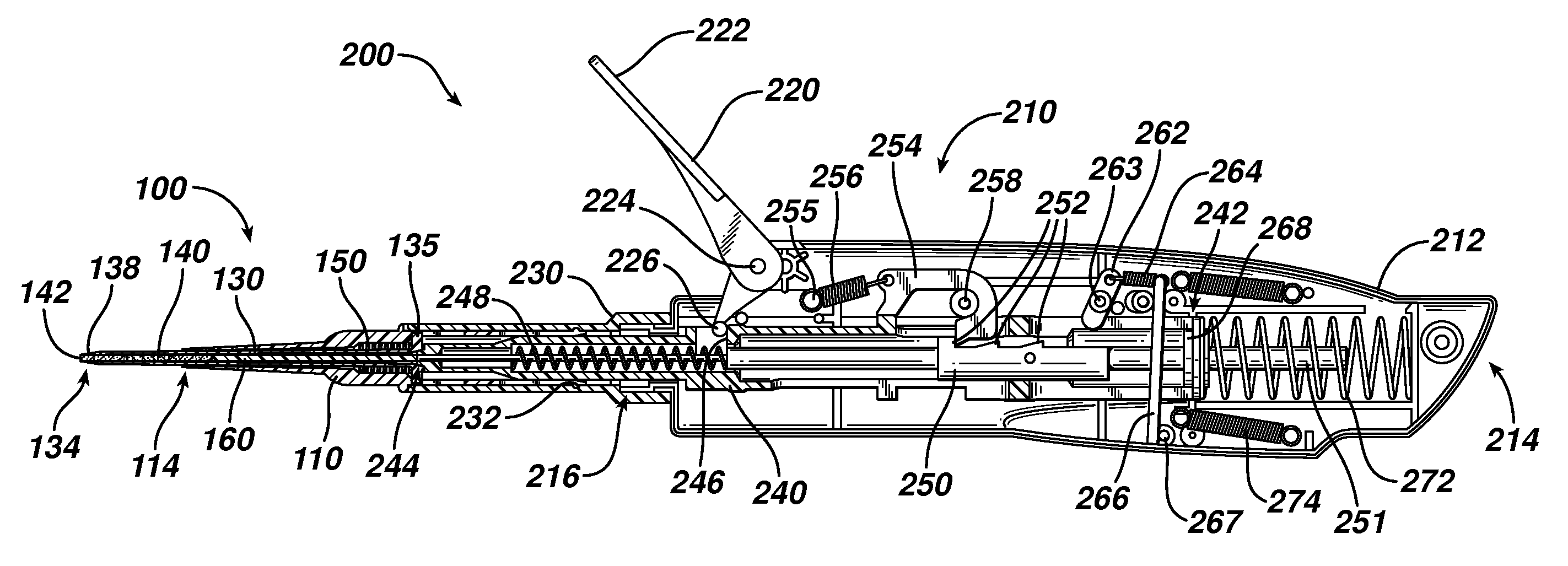 Device for delivering medicinal implants