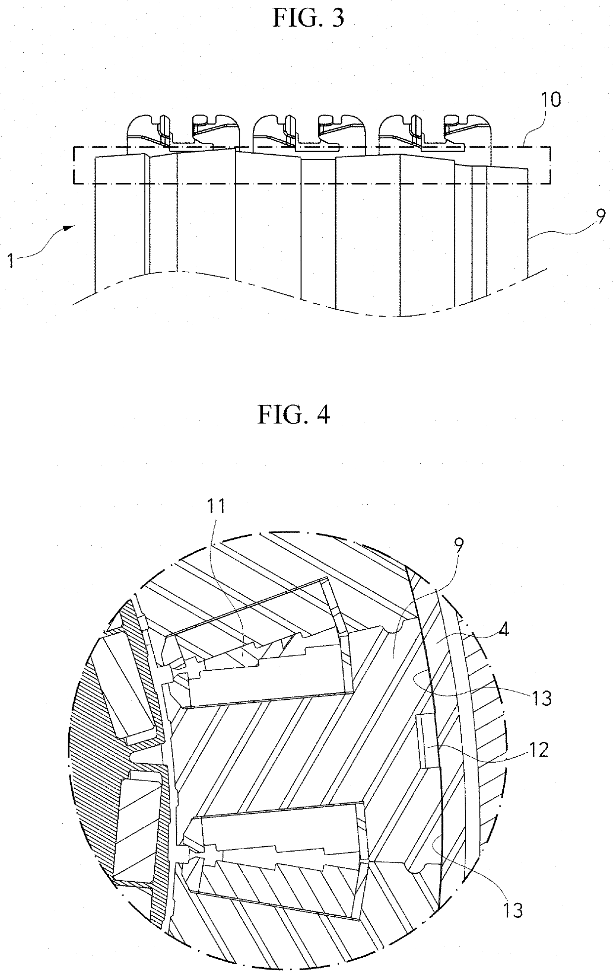 Core-bobbin assembly and motor cooling method using the same