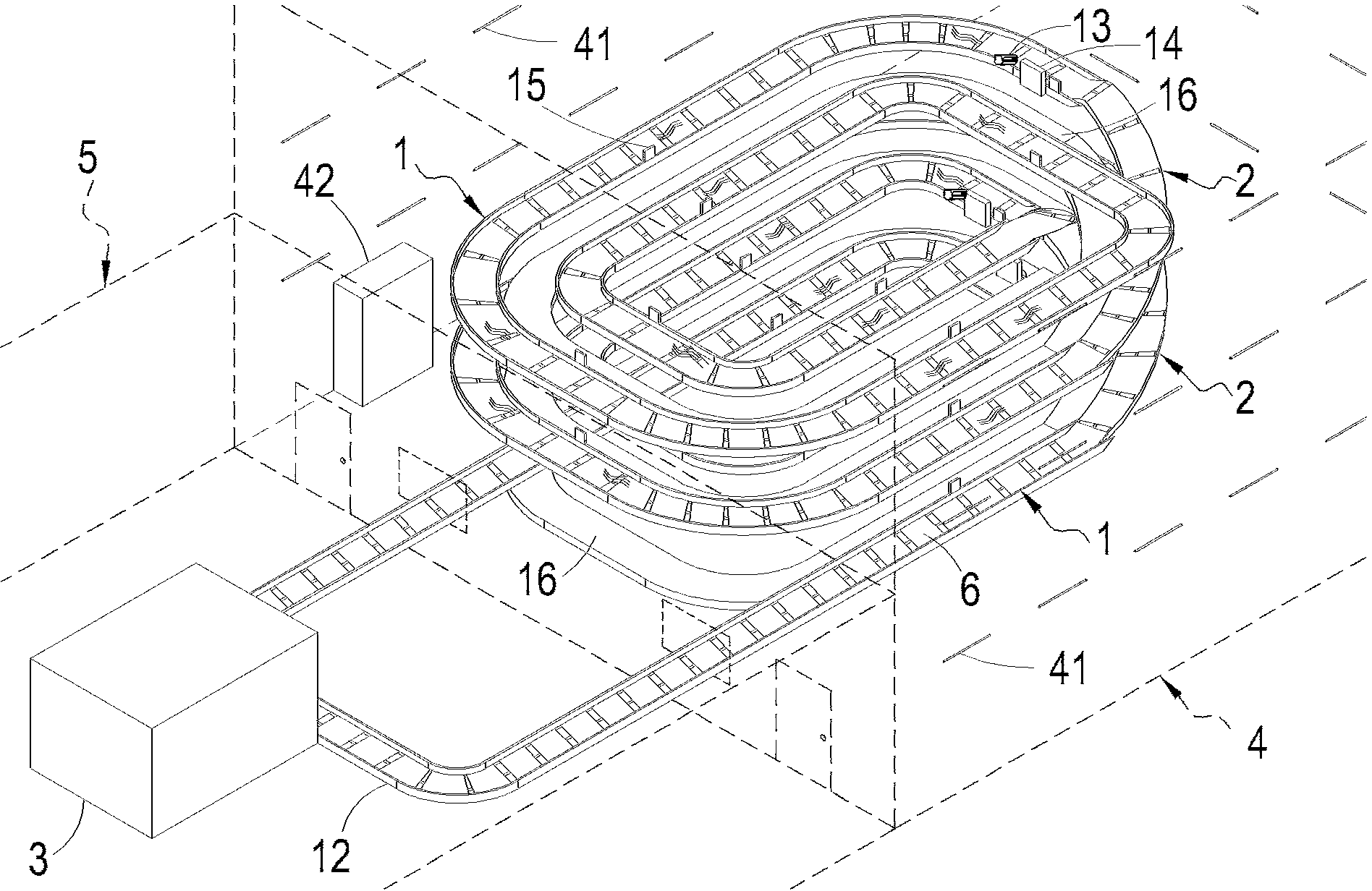 Conveying type plant automatic production equipment and method