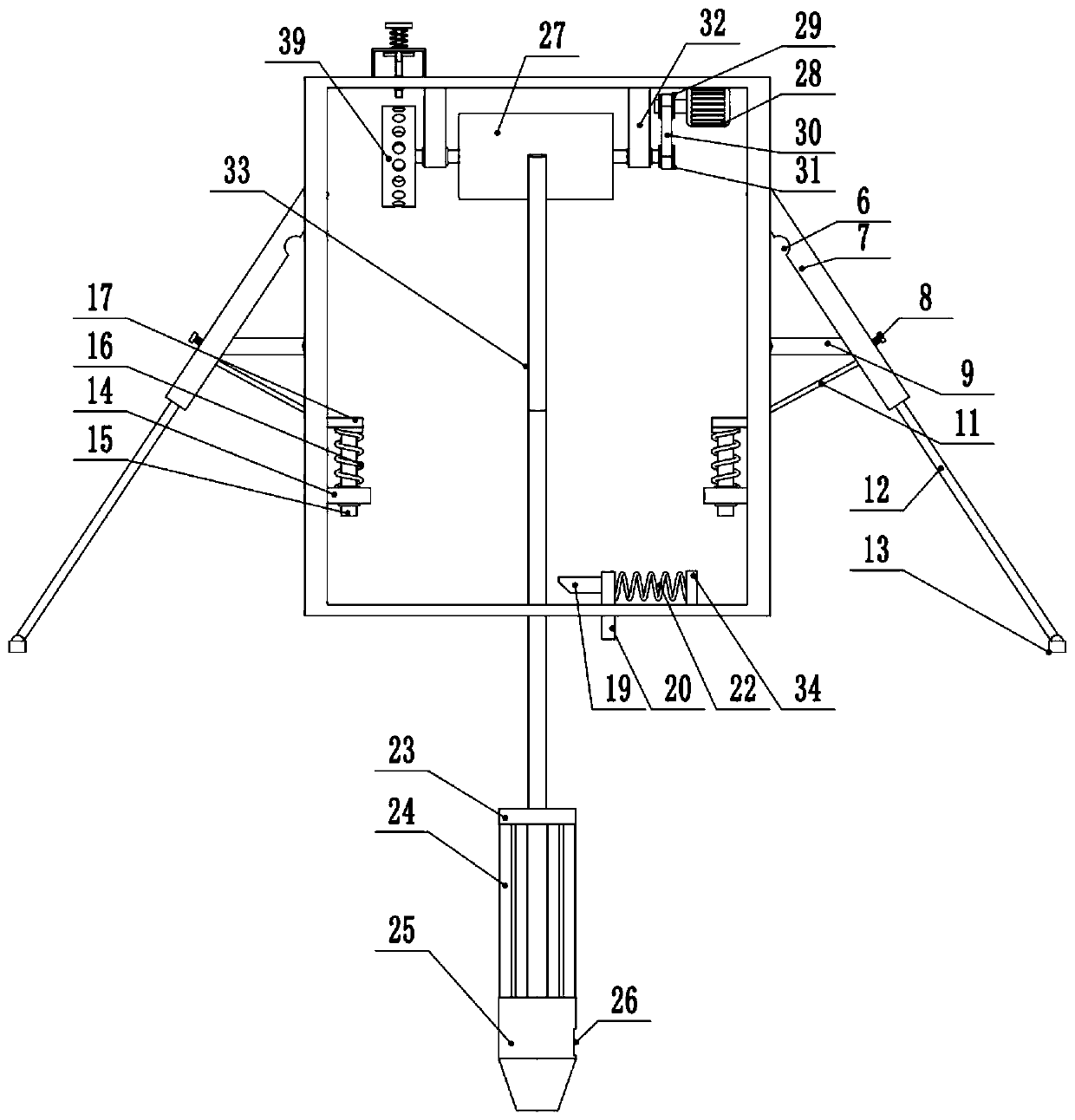 Novel multifunctional high-precision engineering surveying and mapping box staff