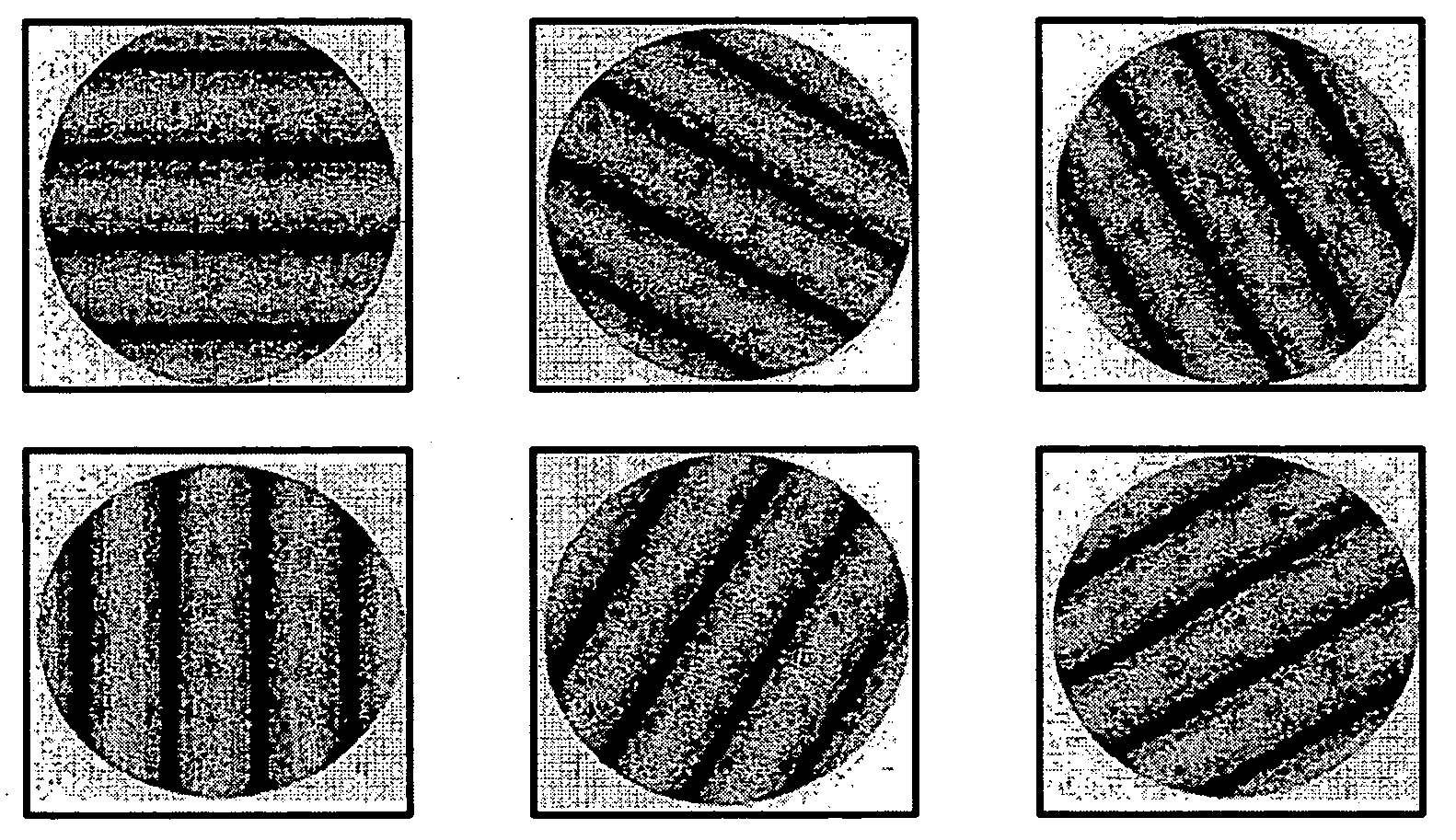 Astigmatic axis independent spatial frequency and contrast sensitivity target and method