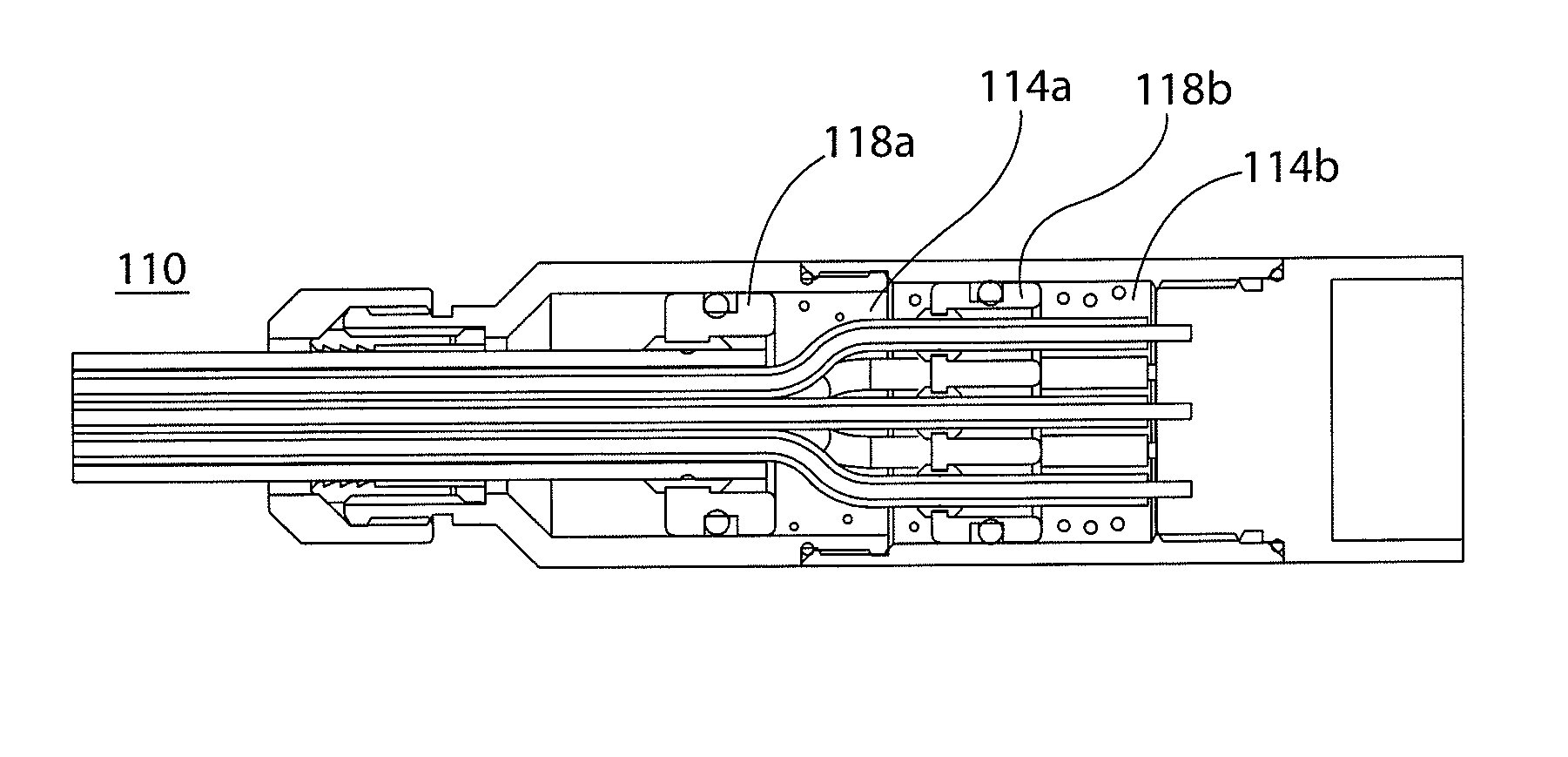 Pressure balanced connector termination