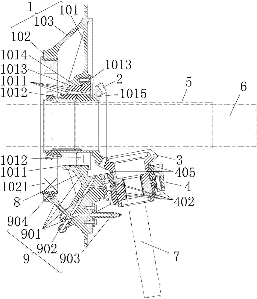 Oblique central transmission frame assembly used for aircraft engine and aircraft engine