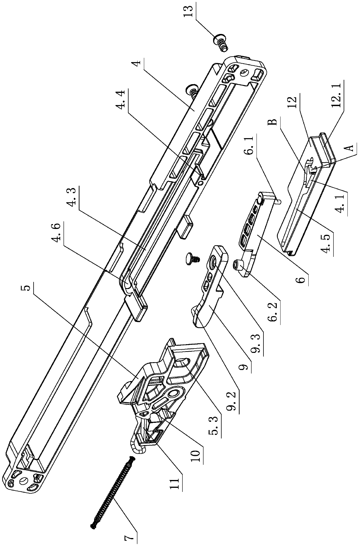 An integrated optimized rebound mechanism for furniture slide rails