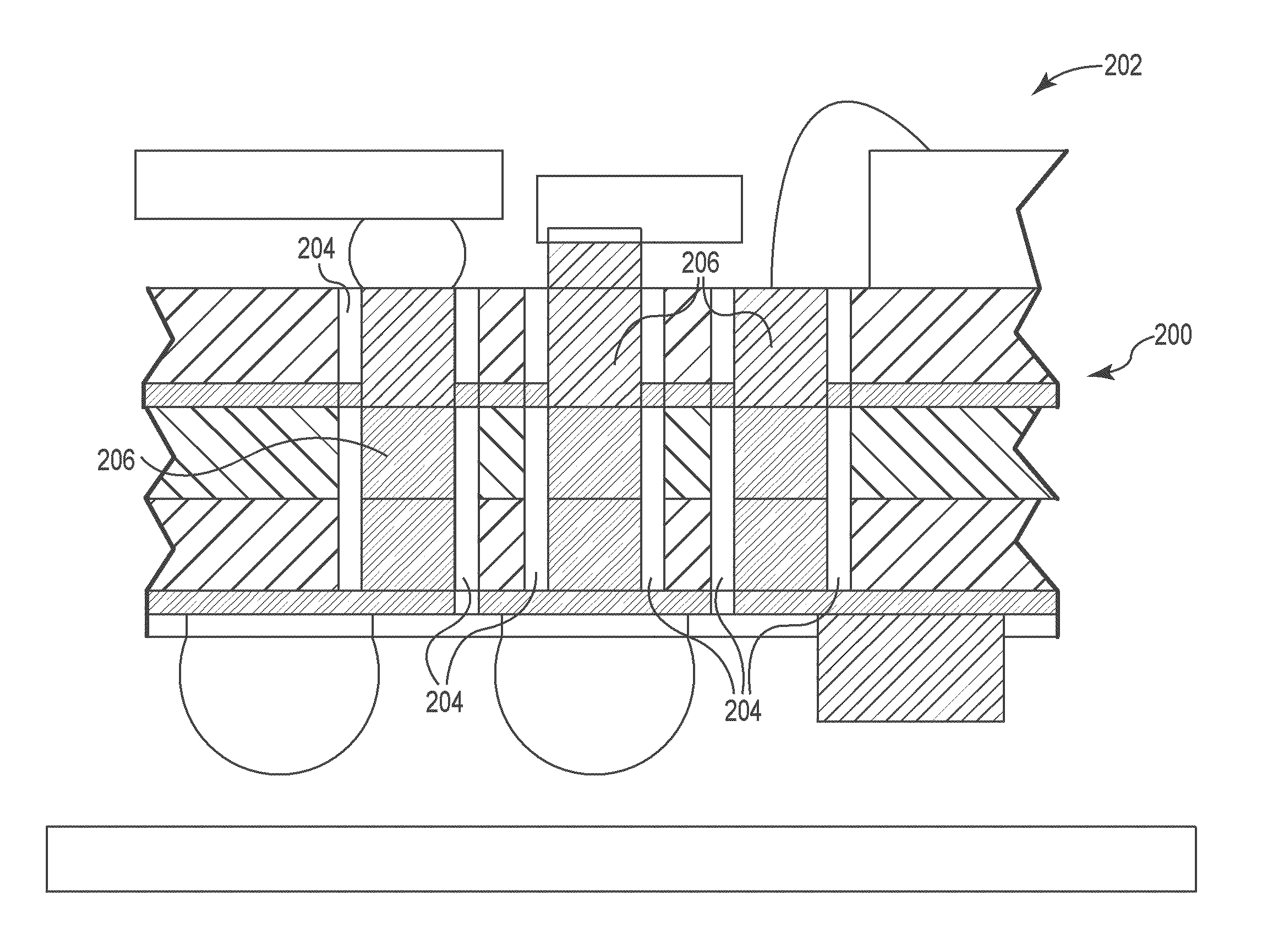 Copper pillar full metal via electrical circuit structure