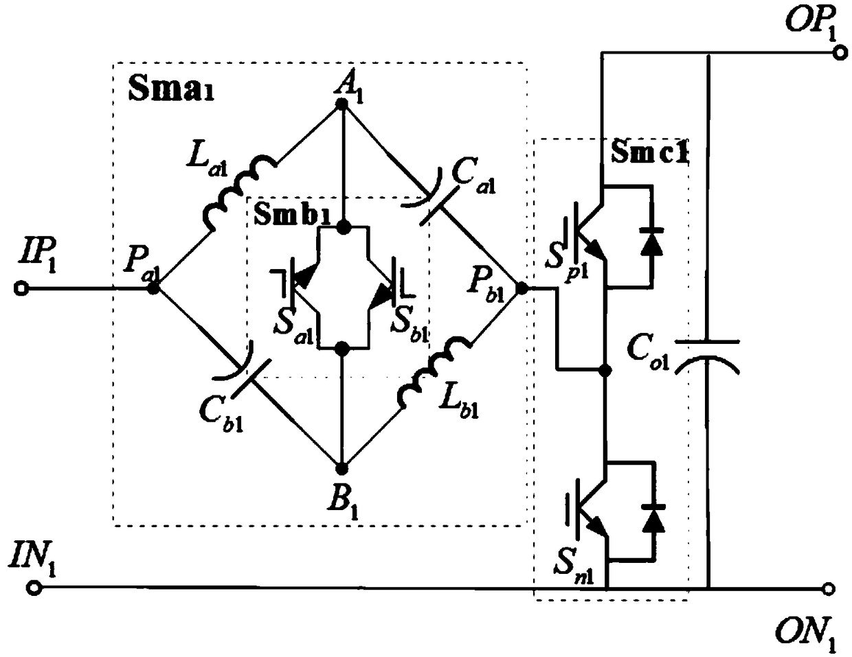 Power converting unit, large step-up ratio composite-structure bridge type impedance network DC/DC (Direct Current/Direct Current) converter and control method of converter