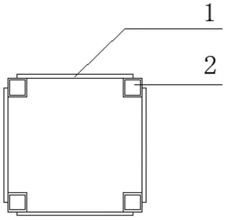 Four-limb steel column for connection of cellular connection plates