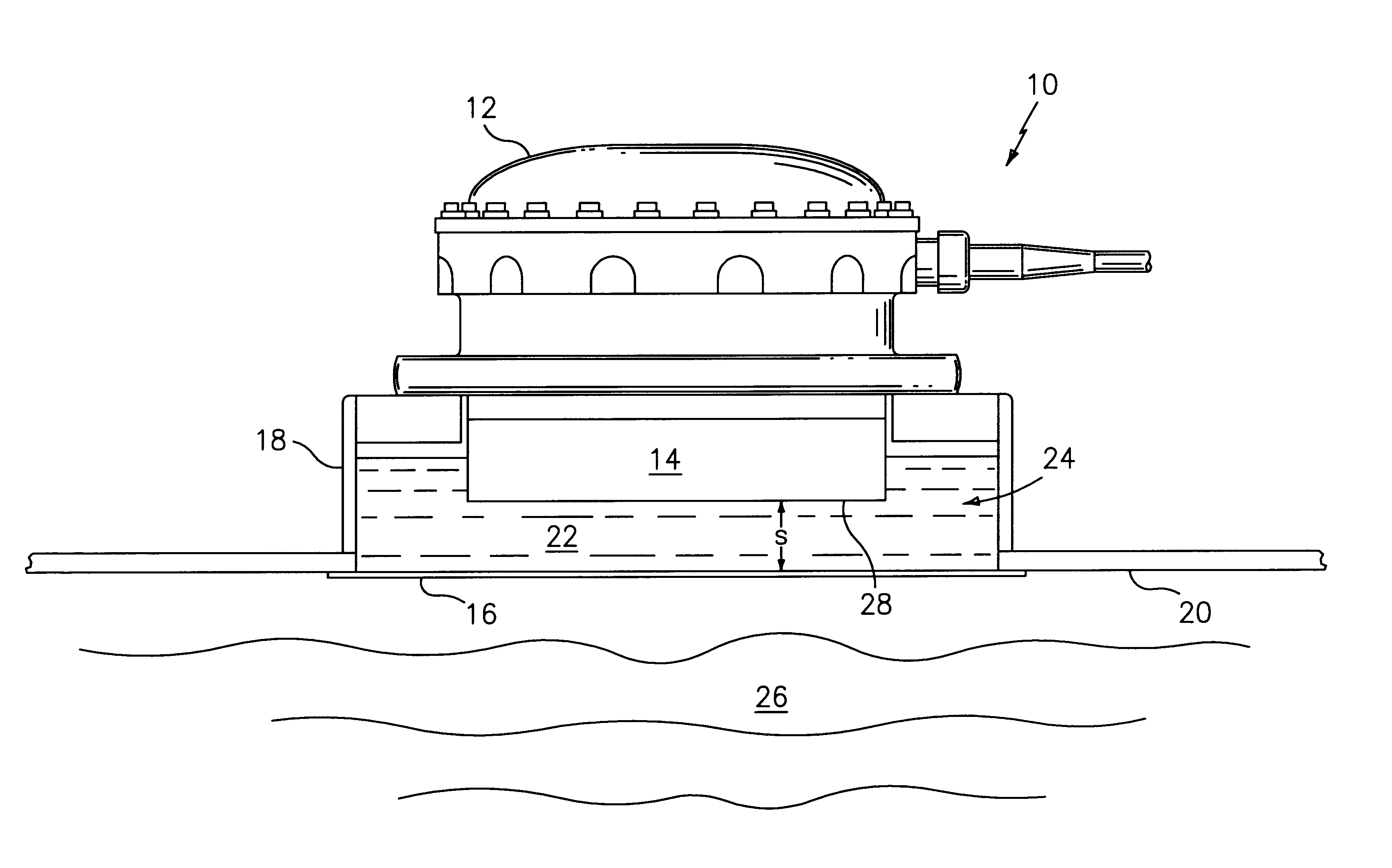 Sonar transducer with tuning plate and tuning fluid