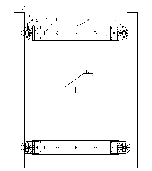 Mine track vehicle control device for opening and closing air inlet and outlet door