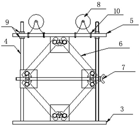 Prefabricating tool for triple connecting pipe of heat collecting pipe of trough type photo-thermal power station