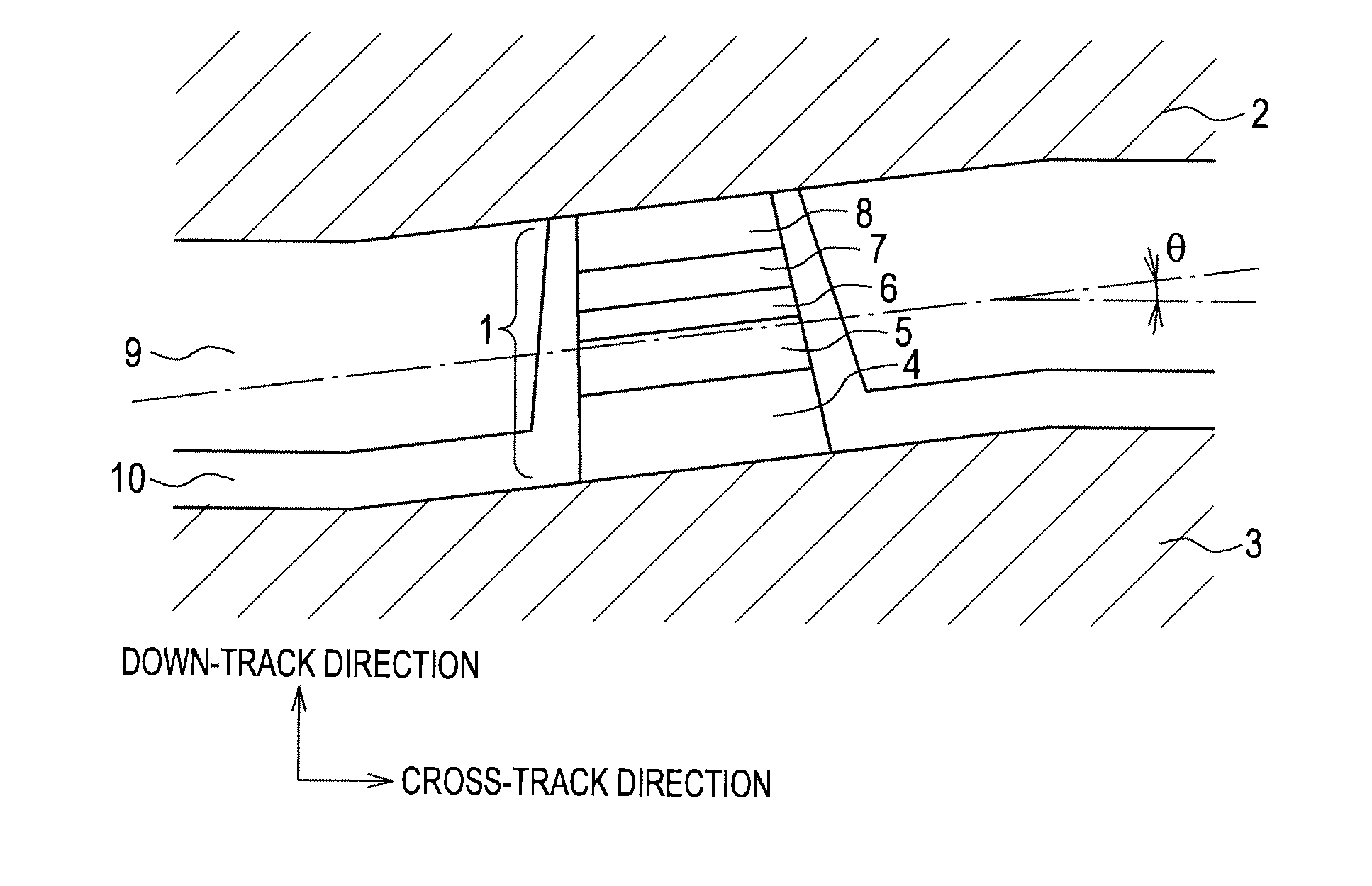 Magnetic head and magnetic disk drive to be used for shingled recording method