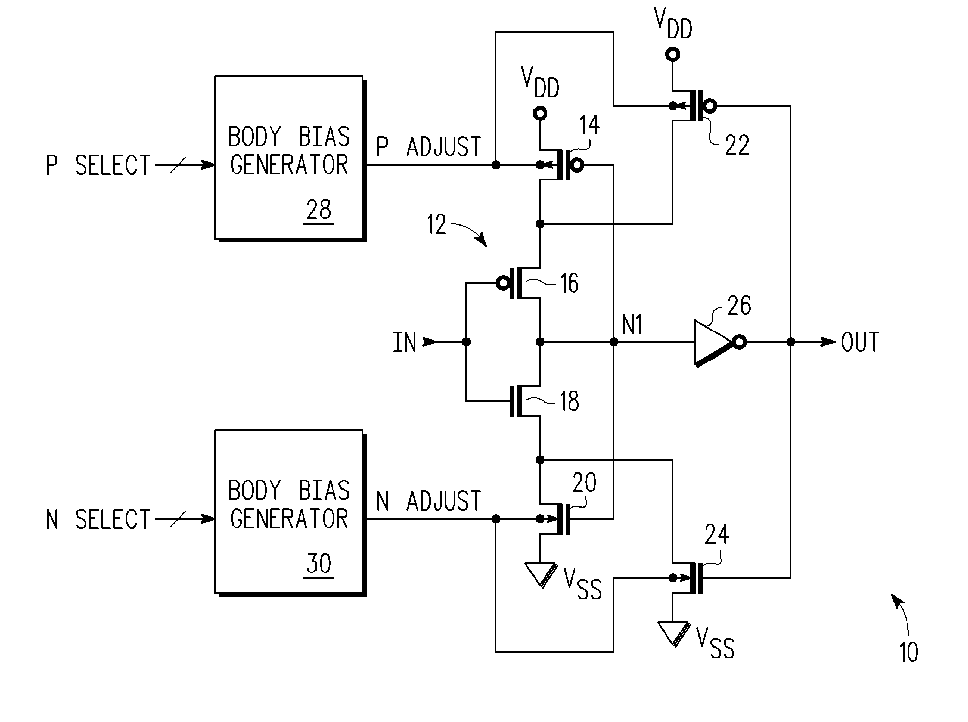 Schmitt trigger having variable hysteresis and method therefor