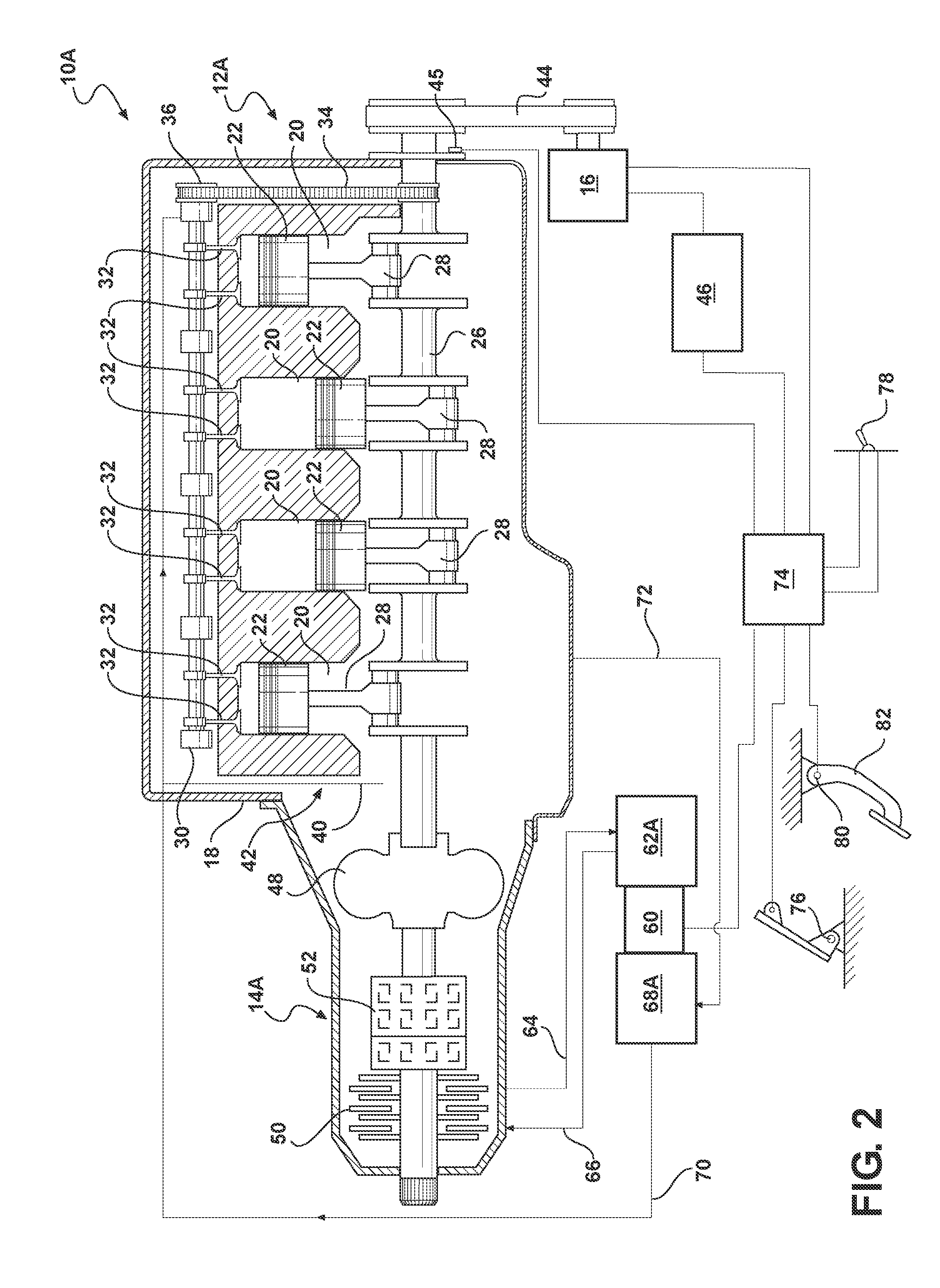 Tandem dual pumps for a hybrid propulsion system