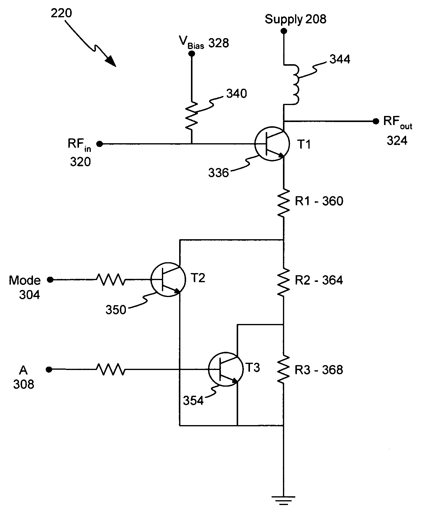 Amplifier gain adjustment in response to reduced supply voltage