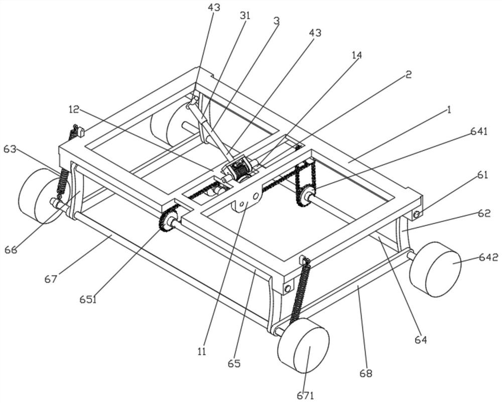 Manual worm and gear pipeline type automobile transverse movement control device