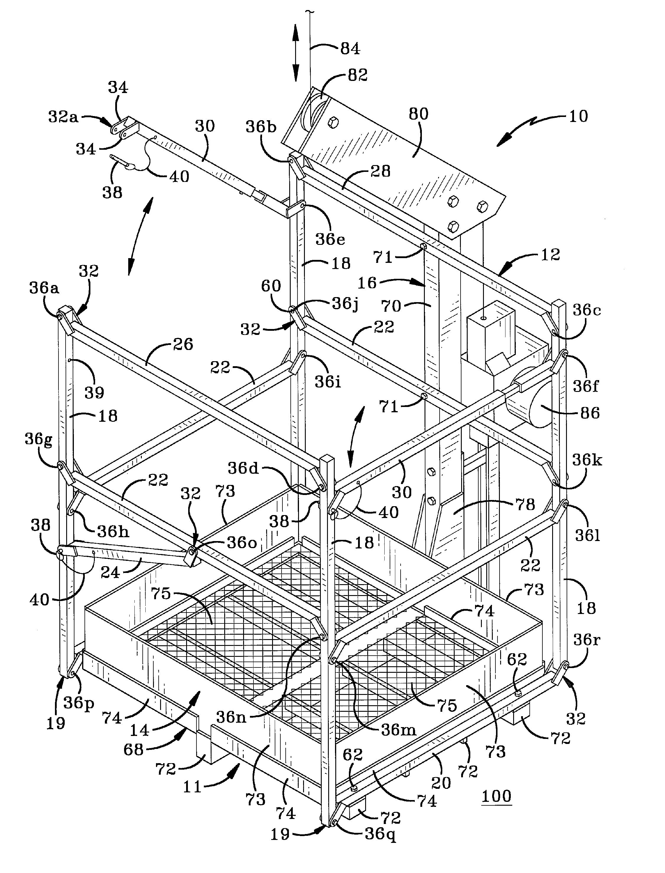 Collapsible workbasket assembly