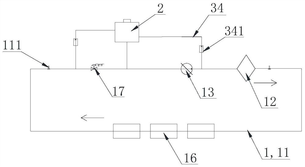 Battery liquid cooling system and filling method of anti-freezing solution of battery liquid cooling system