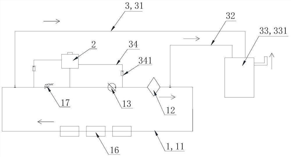 Battery liquid cooling system and filling method of anti-freezing solution of battery liquid cooling system