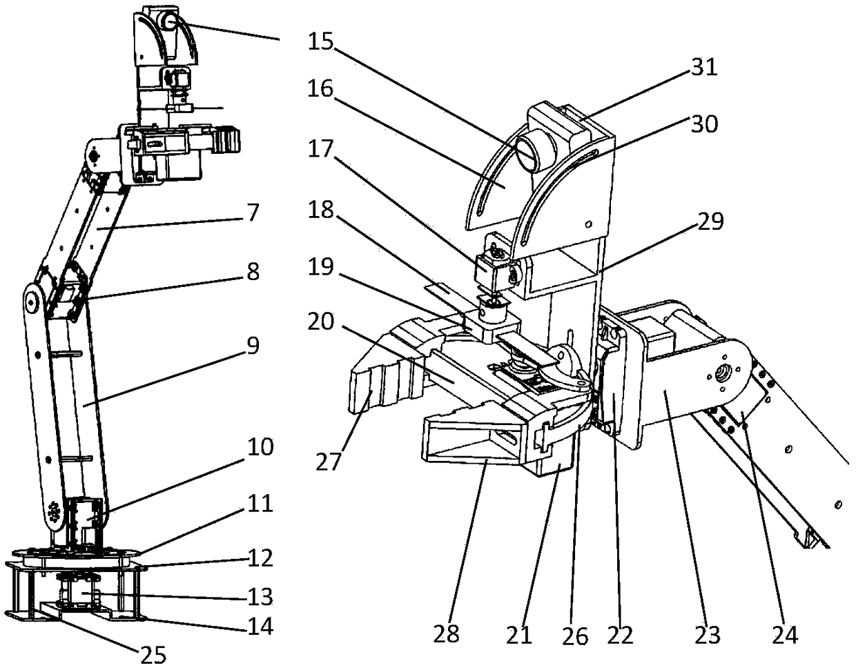 Human-machine cooperative picking robot based on Leap Motion and machine vision and control method thereof