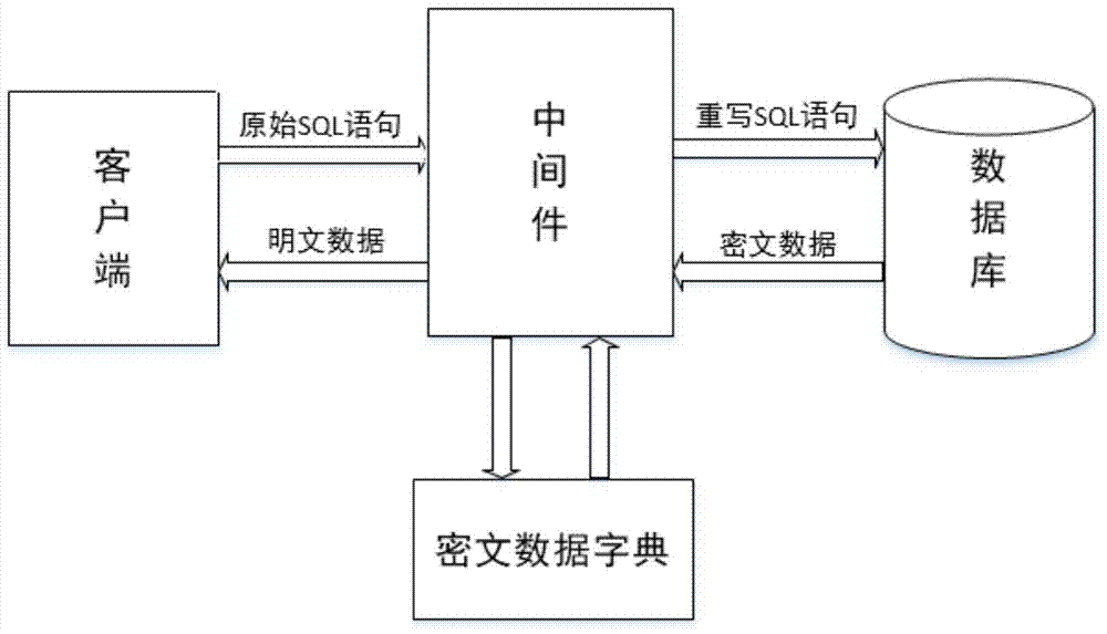 A Design Method of Ciphertext Database Middleware Supporting Multiple Queries