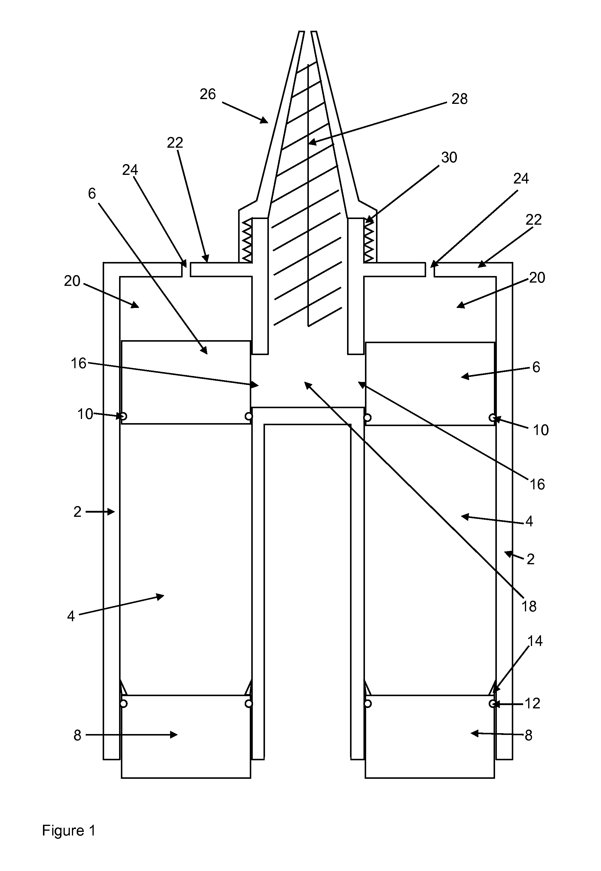 Multi-component cartridge system with shiftable closures in the cartridges