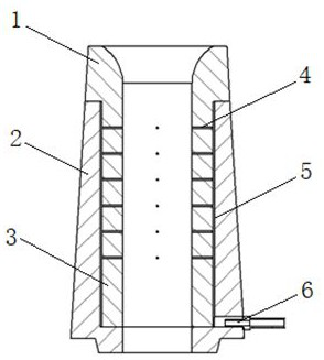 Anti-nodulation tundish ventilation upper nozzle