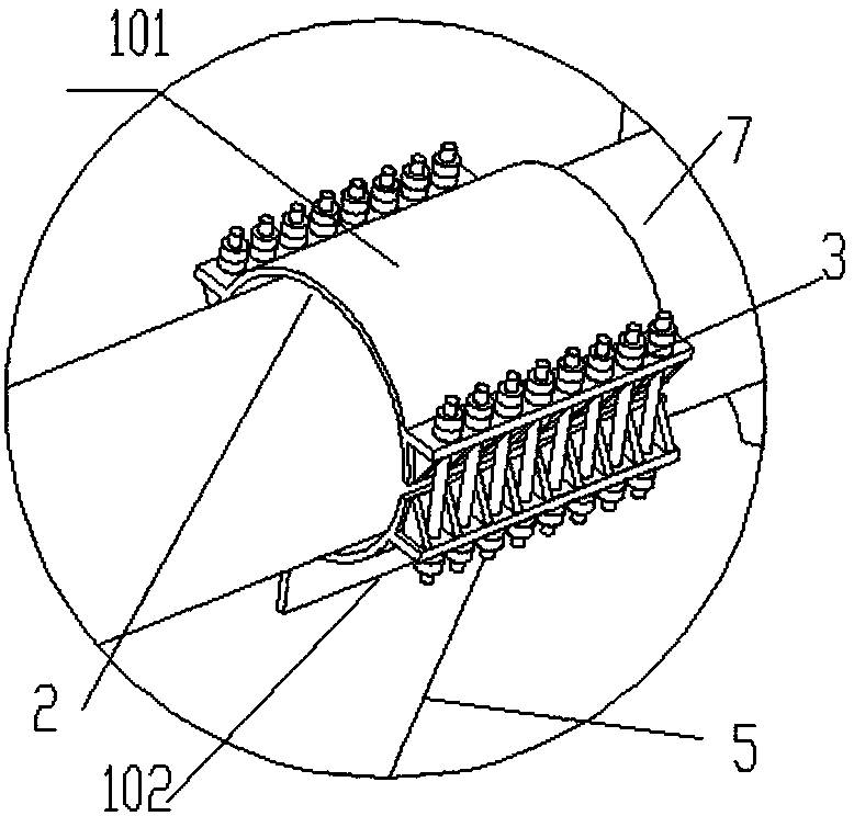 Device for replacing main cable clip of suspension bridge and mounting method of device