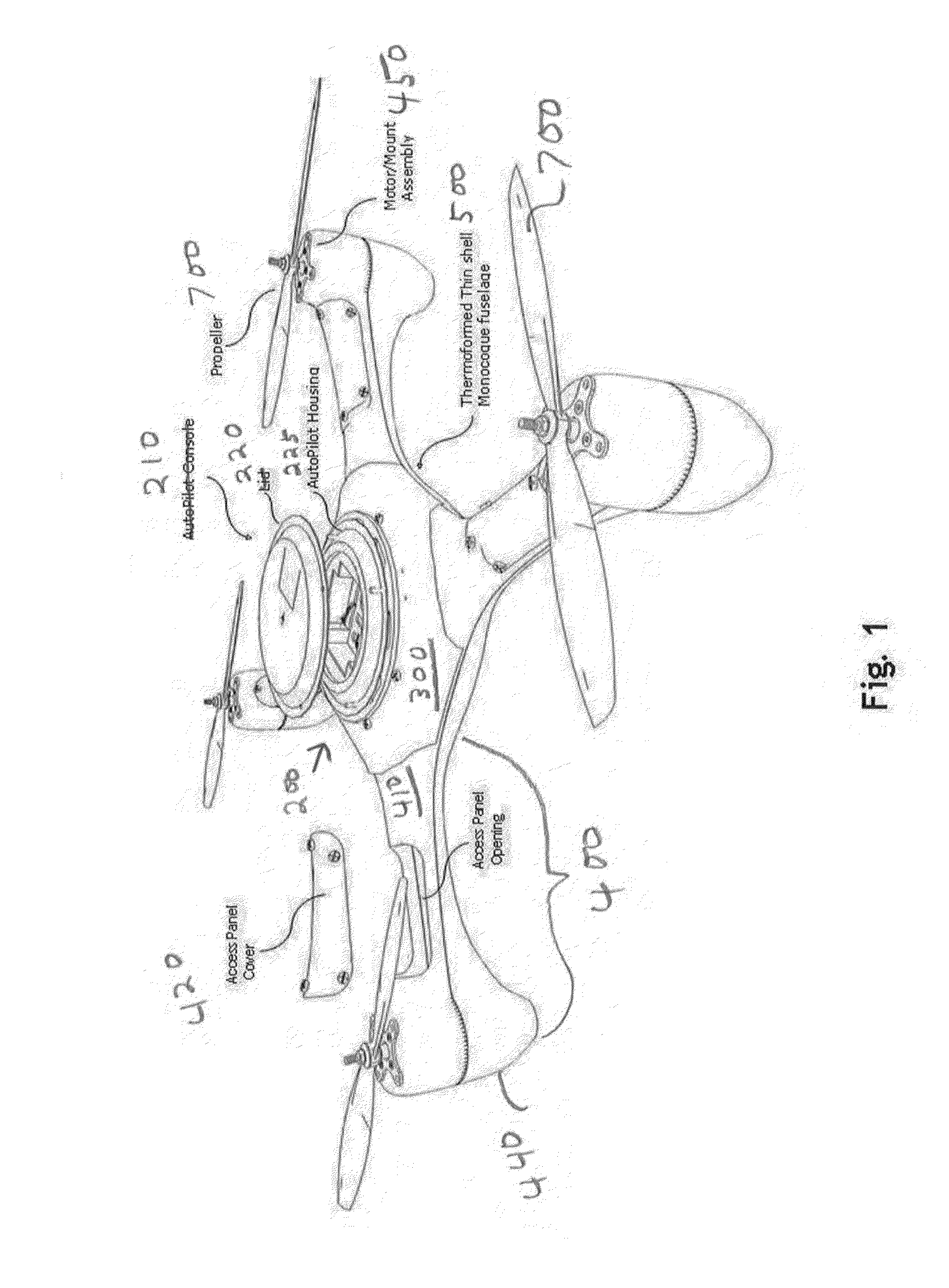 Methods and Systems of Constructing a Multi Rotor Aircraft Fuselage