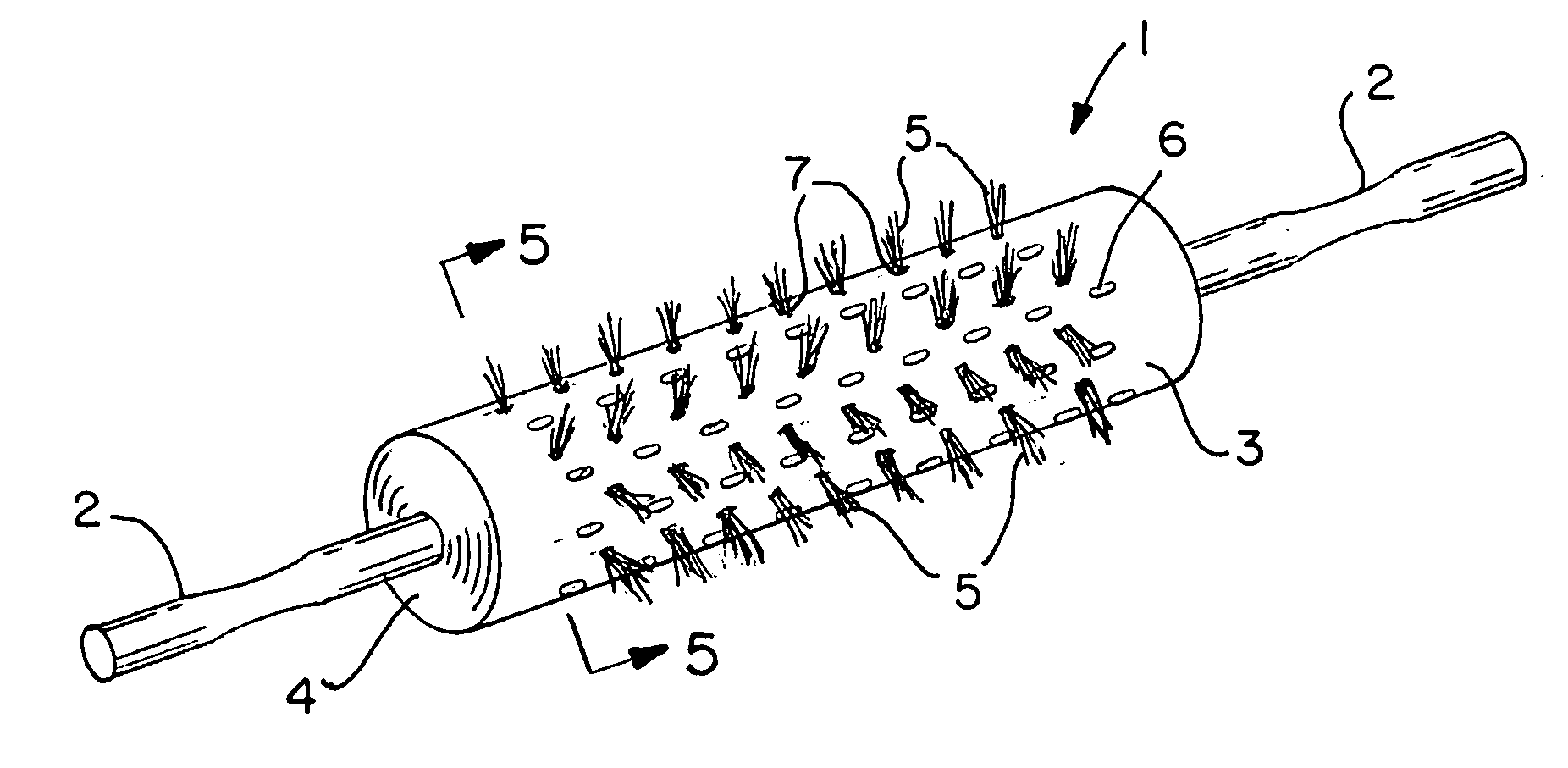 Ambidextrous two-handled hair brush implement