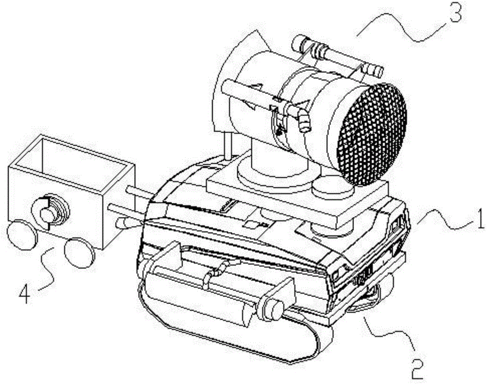 Tracked firefighting rescue robot applicable to complex terrain and high-risk environments